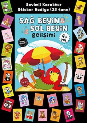 Stickerlı 4+ Yaş Sağ Beyin Sol Beyin Gelişim - 1