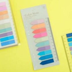 Sticky Color Note 10 Renk Film Index Cetvelli Model-17 - BKM Kitap