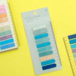 Sticky Color Note 10 Renk Film Index Cetvelli Model-2 - BKM Kitap