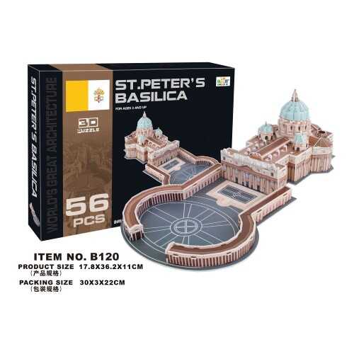 St. Peter`s Basilica 56 Parça 3D Puzzle