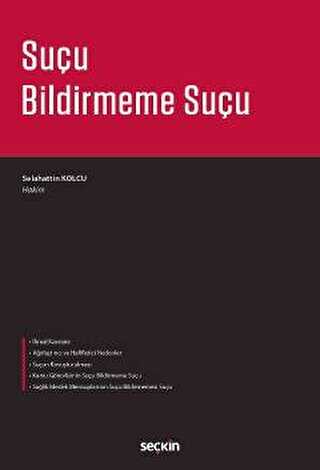 Suçu Bildirmeme Suçu - Seçkin Yayıncılık