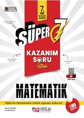 Nitelik Yayınları Süper 7 Matematik Kazanım Soru Kitabı