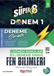 Nitelik Yayınları Süper 8 Fen Bilimleri 1.Dönem 8’li Deneme Sınavı - Nitelik Yayınları