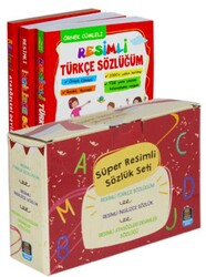 Süper Resimli Sözlük Seti Türkçe, İngilizce, Atasözleri 3 Kitap-Kutulu - Mercan Okul Yayınları