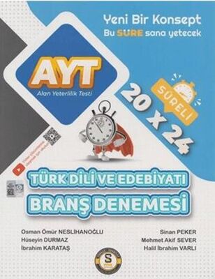 Süre Yayınları AYT Türk Dili ve Edebiyatı 20x24 Süreli Branş Denemesi - 1