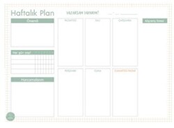 Süresiz Haftalık Planlayıcı - Minimal Desenli - Paloma Yayınevi