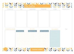 Süresiz Haftalık Planlayıcı -Yaprak Desenli - Paloma Yayınevi