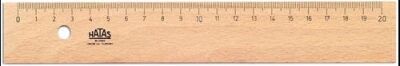 Hatas Tahta Cetvel Takviyesiz 20 Cm - 1