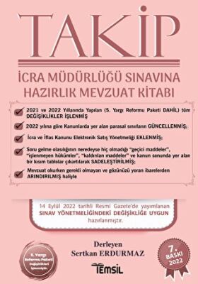 Takip İcra Müdürlüğü Sınavına Hazırlık Mevzuat Kitabı - 1