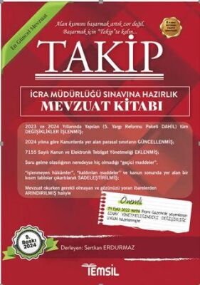 Temsil Kitap Takip İcra Müdürlüğü Sınavına Hazırlık Mevzuat Kitabı - 1