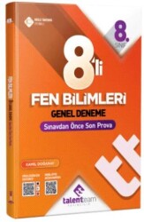 Talentteam Yayıncılık 8. Sınıf Fen Bilimleri 8`Li Genel Deneme - Talentteam Yayıncılık
