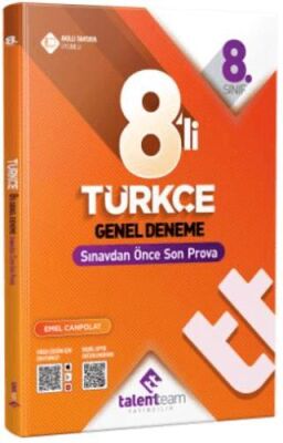 Talentteam Yayıncılık 8. Sınıf Türkçe 8`Li Genel Deneme - 1