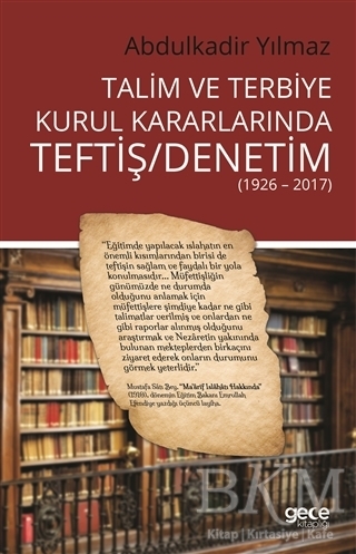 Talim ve Terbiye Kurul Kararlarında Teftiş - Denetim - Gece Kitaplığı