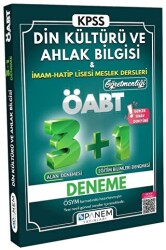Panem Yayınları Tamamı Çözümlü ÖABT İHL - Din Kültürü Ve Ahlak Bilgisi Öğretmenliği 3+1 Deneme - Panem Yayınları