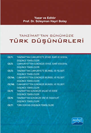 Tanzimat’tan Günümüze Türk Düşünürleri 7 Cilt - 8 Kitap - Nobel Akademik Yayıncılık