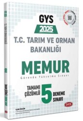 Tarım ve Orman Bakanlığı Memur GYS Tamamı Çözümlü 5 Deneme Sınavı - Data Yayınları