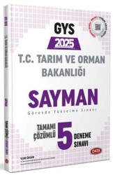 Tarım ve Orman Bakanlığı Sayman GYS Tamamı Çözümlü 5 Deneme Sınavı - Data Yayınları