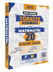 Tasarı Eğitim Yayınları 2024 KPSS Dev Kadro Türkiye Karması - Matematik 20 Deneme - Tasarı Eğitim Yayınları
