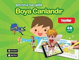 Artırılmış Gerçeklik - Boya Canlandır - Taşıtlar - Net Çocuk Yayınları