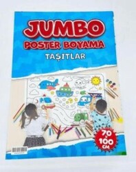 Taşıtlar Jumbo Poster Boyama 70x100cm - BKM Kitap