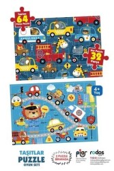 Taşıtlar Puzzle Oyun Seti - 3