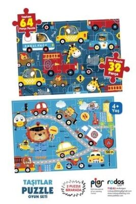 Taşıtlar Puzzle Oyun Seti - 3