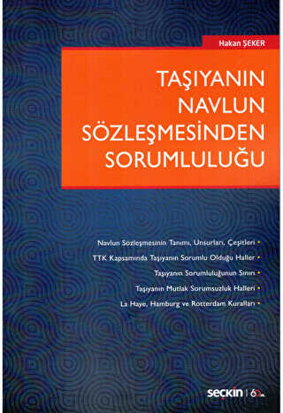 Taşıyanın Navlun Sözleşmesinden Sorumluluğu - 1