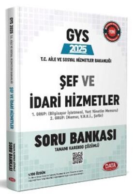Data Yayınları 2025 T.C. Aile ve Sosyal Hizmetler Bakanlığı GYS Şef ve İdari Hizmetler Konu Anlatımlı - 1