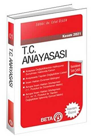 T.C. Anayasası Kasım 2021 - Beta Yayınevi