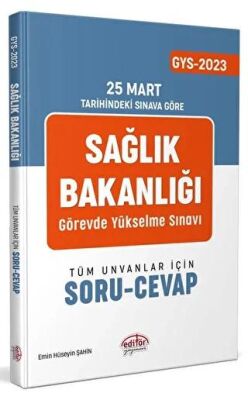 Editör Yayınevi T.C. Sağlık Bakanlığı GYS Soru-Cevap - 1