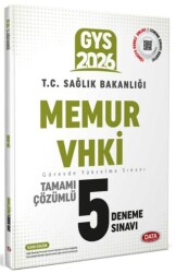 T.C. Sağlık Bakanlığı Memur VHKİ Tamamı Çözümlü 5 Deneme Sınavı - Data Yayınları
