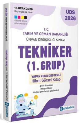 2026 Üds T.C. Tarım ve Orman Bakanlığı Tekniker 1. Grup Yapay Zekâ Destekli Hibrit Kitap - 1