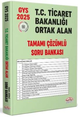 T.C. Ticaret Bakanlığı Tüm Kadrolar İçin Tamamı Çözümlü Ortak Alan Soru Bankası - 1