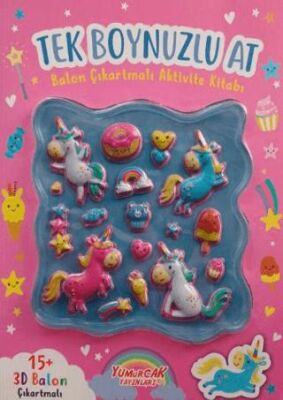 Tek Boynuzlu At Balon Çıkartmalı Aktivite Kitabı - 1