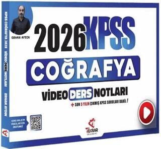 Tekrar Akademi Yayınları 2026 KPSS Coğrafya Video Ders Notları - 1