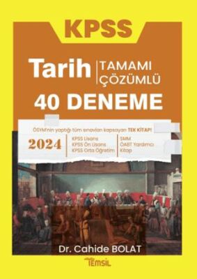 Temsil Kitap KPSS Tarih 40 Deneme Tamamı Çözümlü - 1