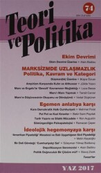 Teori ve Polikita Dergisi Sayı: 74 Yaz 2014 - Teori ve Politika Dergisi Yayınları