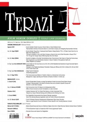 Terazi Aylık Hukuk Dergisi Sayı: 164 Nisan 2020 - 1