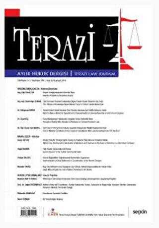 Terazi Aylık Hukuk Dergisi Sayı:149 Ocak 2019