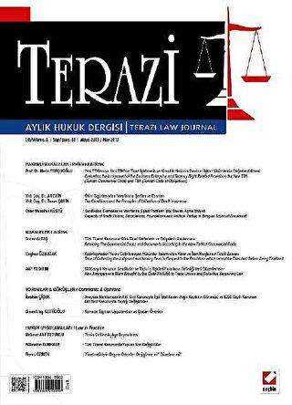 Terazi Aylık Hukuk Dergisi Sayı: 81 Mayıs 2013