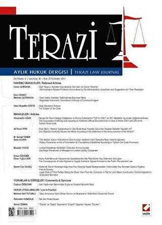Terazi Aylık Hukuk Dergisi Sayı: 86 Ekim 2013