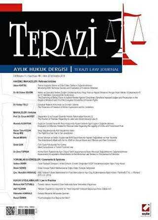 Terazi Aylık Hukuk Dergisi Sayı: 98 Ekim 2014