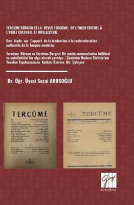 Tercüme Bürosu Et La Revue Tercüme: De Lenjeu Textuel A Lobjet Culturel Et Intellectuel - 1