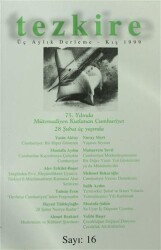 Tezkire Üç Aylık Derleme Sayı: 16 - Tezkire Dergisi