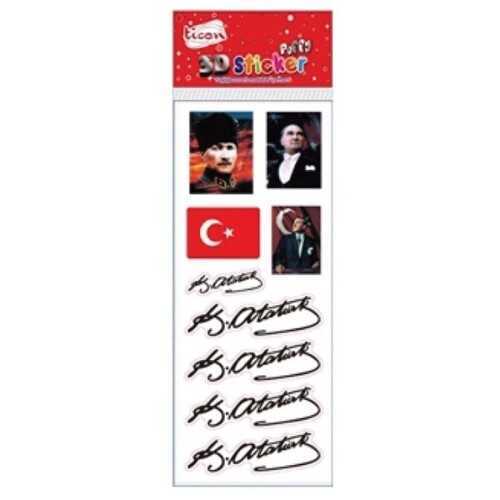 Ticon 3D-58 Puffy Sticker Atatürk