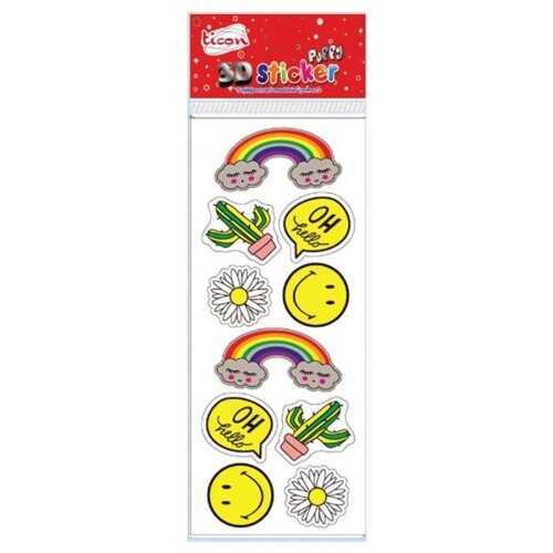 Ticon 3D-69 Puffy Sticker Emojiler-4