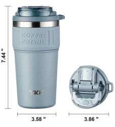 Tkk T2023 630 Ml Çelik Mug Kahve Bardağı-2 - 2