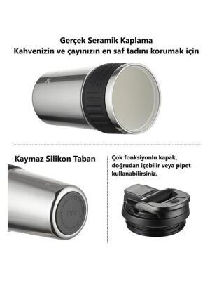 Tkk T2023 630 Ml Çelik Mug Kahve Bardağı-6 - 4
