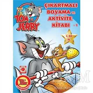 Tom ve Jerry Çıkartmalı Boyama Ve Aktivite Kitabı