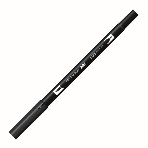 Tombow Ab-T Dual Brush Pen Grafik Kalemi Lamp Black N25
